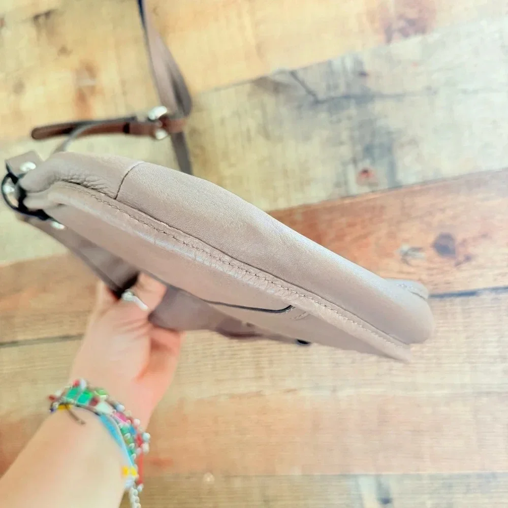 B. Makowsky Pebbled Leather Saddle Crossbody